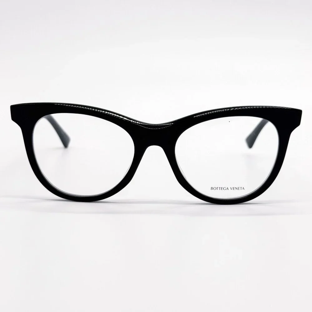 NEW BOTTEGA VENETA EYEGLASSES BV1064O 001 ROUND BLACK WOMEN EYEWEAR